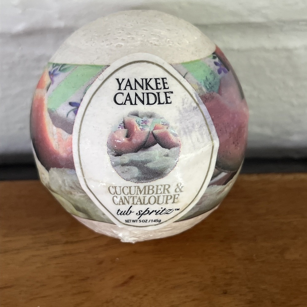 Yankee Candle Cucumber Cantaloupe Tub Spritz Bath Bomb New 5 Oz Retired Scent